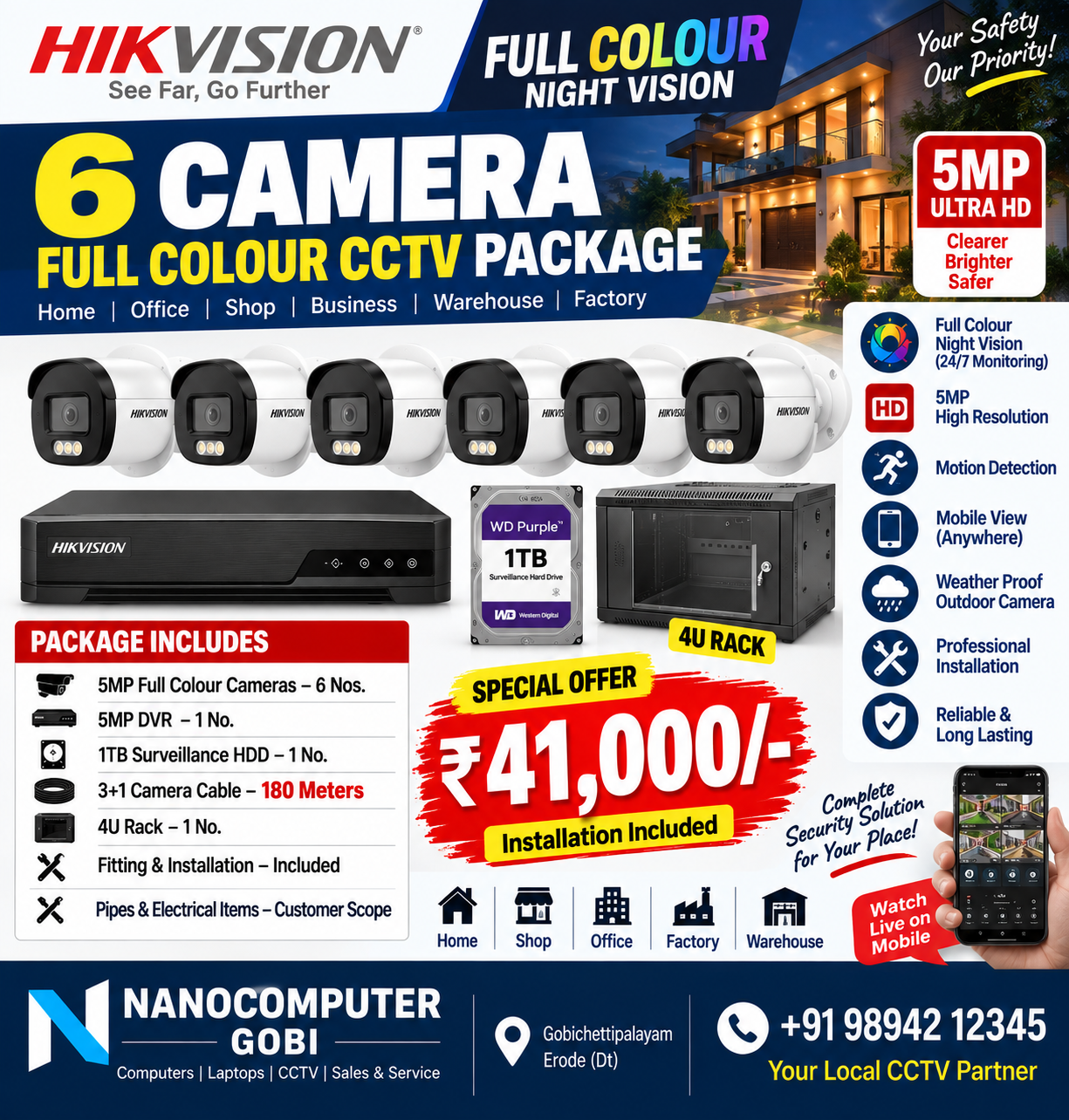 6 CAMERA FULL COLOUR