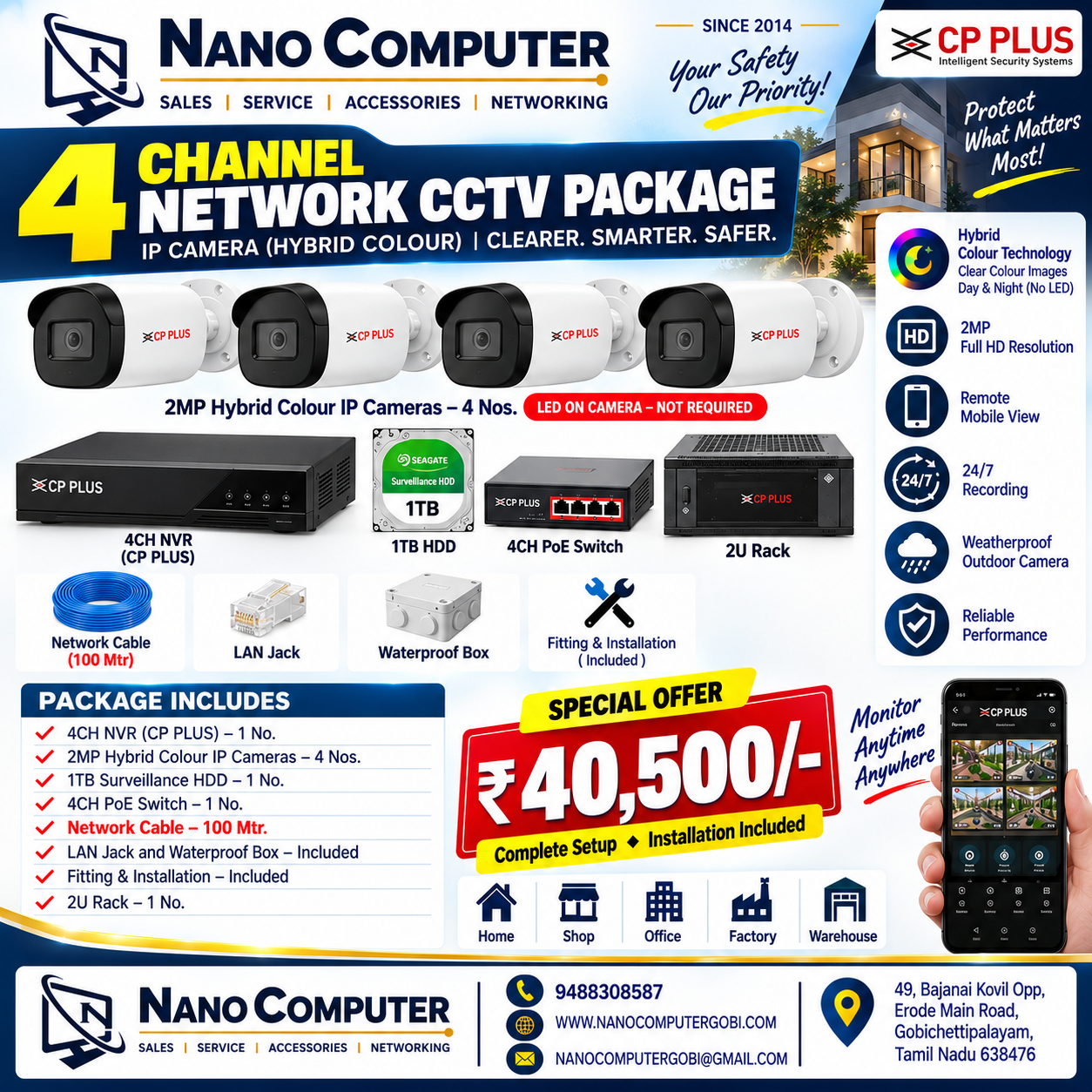 4 IP CAMERA CP PLUS