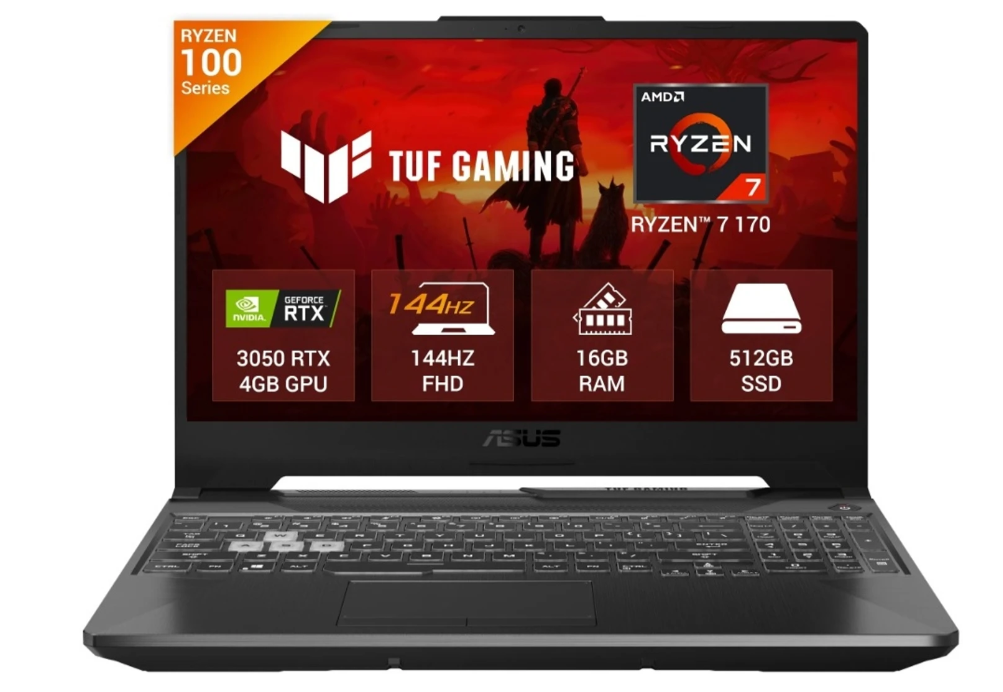 ASUS TUF Gaming A15 Ryzen 7 170 RTX 3050 16GB/512GB (FA506NCQ-IN081WS)