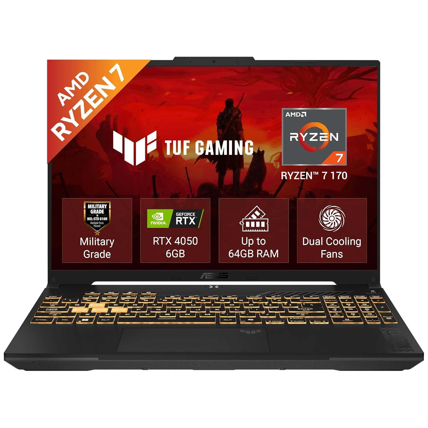 ASUS TUF Gaming A16 Ryzen 7 170 RTX 4050 8GB/512GB (FA607NUQ-RL208W)