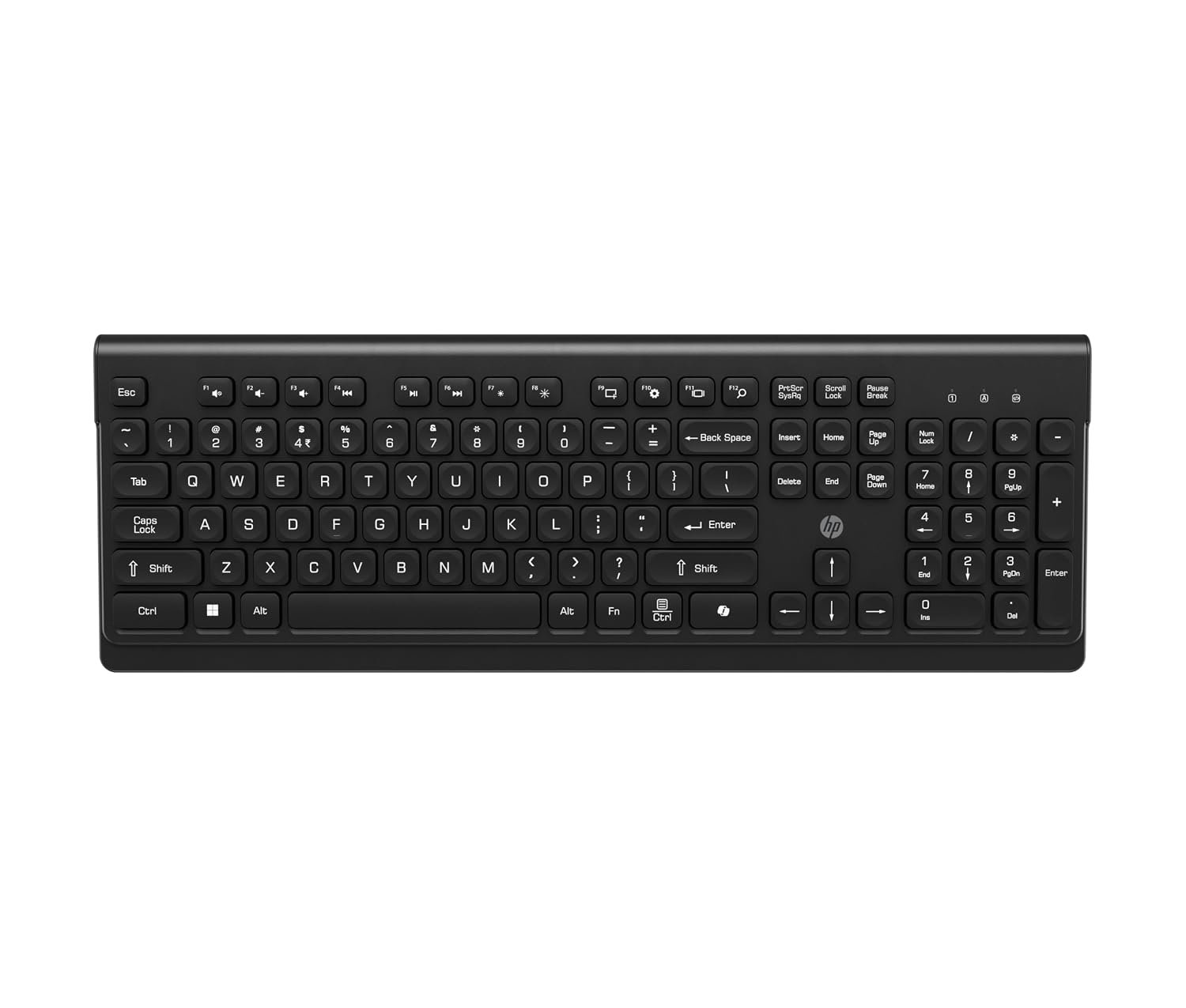 HP 115 Wireless Keyboard, Full-Size Chiclet Keys with Numeric Keypad, Integrated Copilot Key, 2.4GHz USB-A Dongle Connection, Compatible with Laptop/PC/Desktop (B88K4AA) – 3 Years 