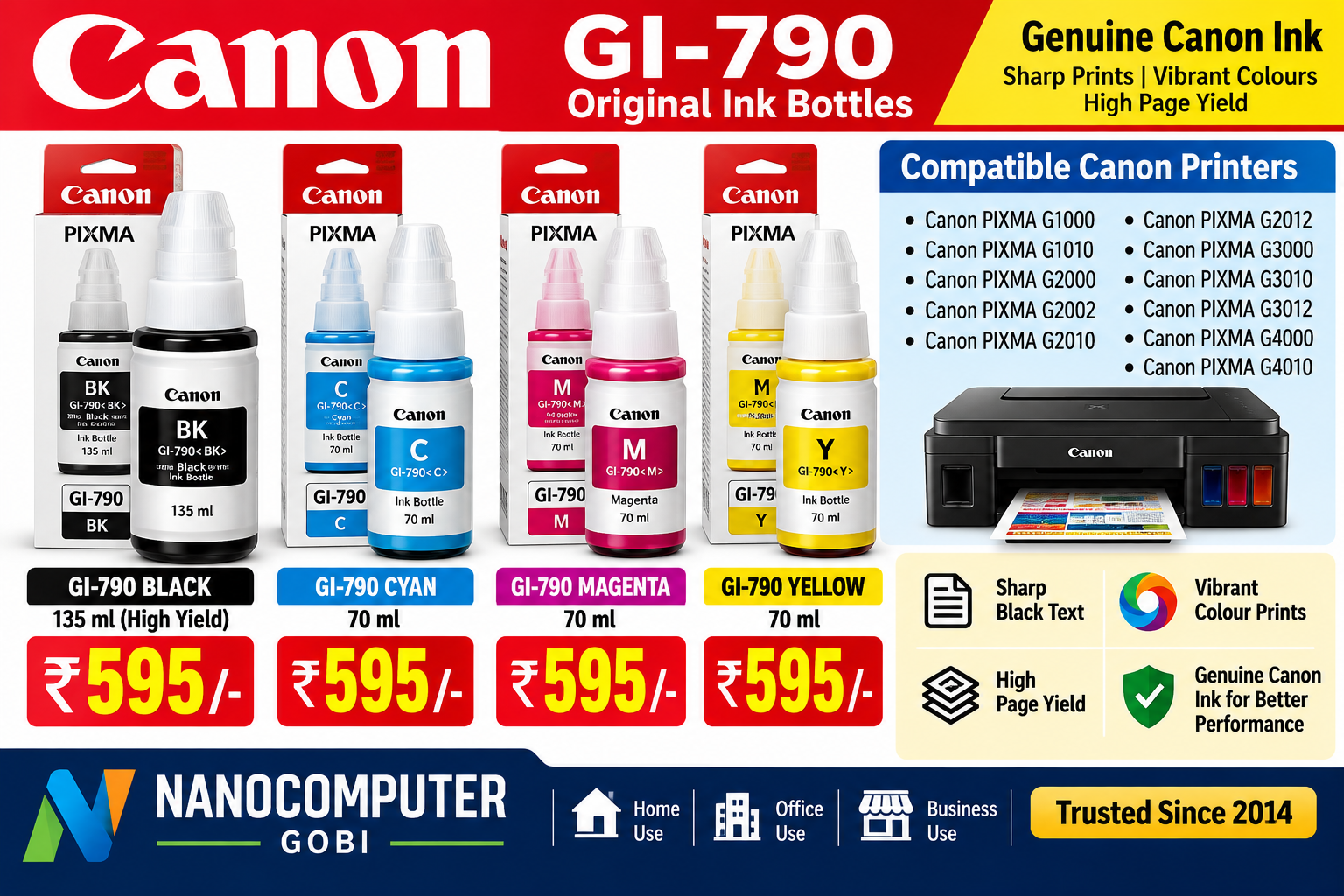 Canon GI-790 Original Ink Bottles